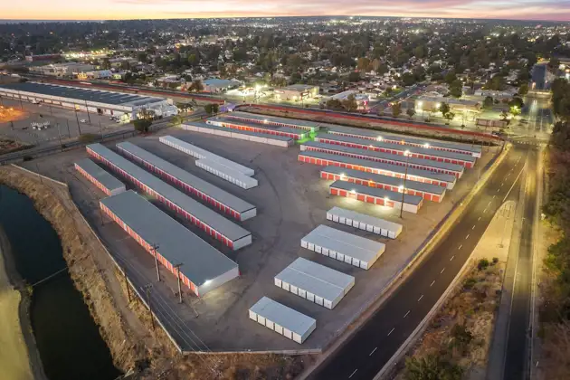 self storage facility bakersfield ca 30th twilight drone shots