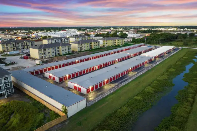 self storage facility houston tx rowlett exterior drone