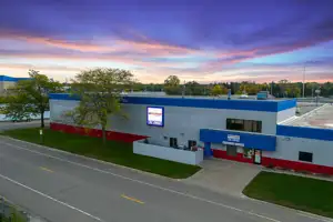 self storage facility crystal mn hanson exterior office drone