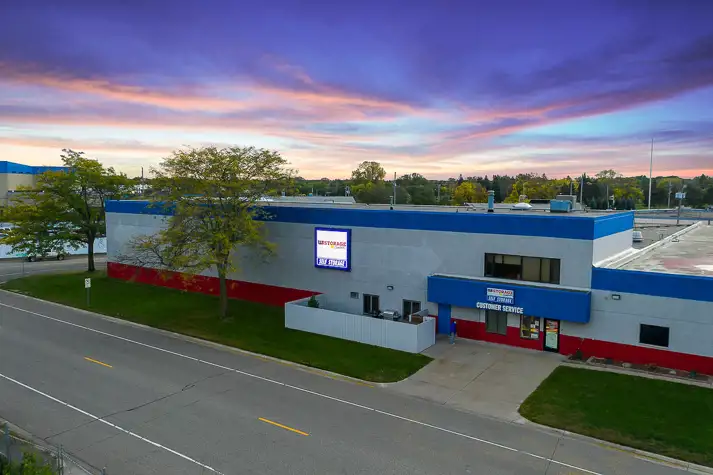 self storage facility crystal mn hanson exterior office drone