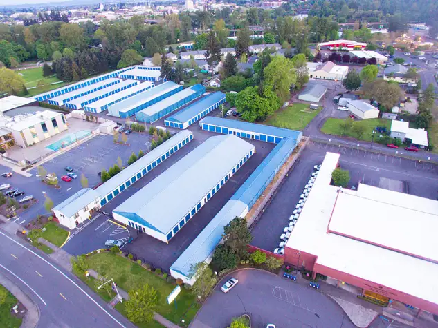 self storage facility salem or glen creek rd aerial