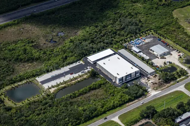 self storage facility titusville fl south front aerial view