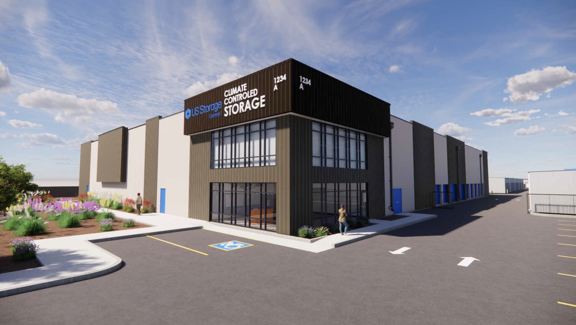 Self storage facility San Tan Valley AZ Skyline Dr exterior render